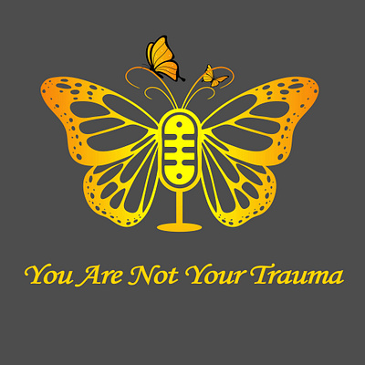 Trauma Podcast Logo art butterfly gfx graphic design logo mic podcast trauma