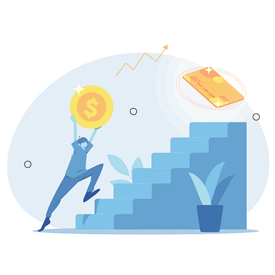 Convenience of saving today. Vector Illustration shop