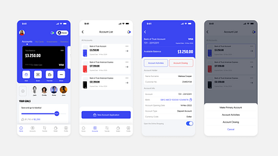 Bank of Trust Case banking finance investment mobile app ui design wallet