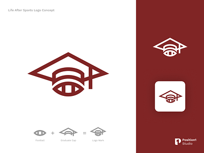Life After Sports Logo Concept - Modern, Football, Learning branding design graphic design illustrator logo vector
