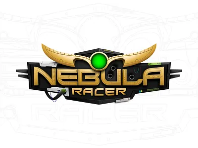 Nebula Racer logo branding design esport esports game game logo gamedev gaming illustration indie logo racer racing video game