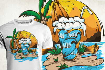 Summer t shirt design poster