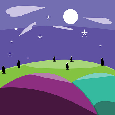 The colorful flat landscape illustration beautiful art beautiful vies illustration branding colorful colorful illustration drawing flat illustration flat landscape graphic design illustration landscape pastel product design ui