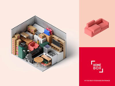 Homebox - 3D 3d animation box branding graphic design home identity logo motion graphics ui