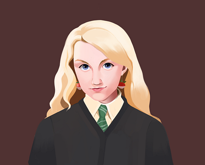 Luna Lovegood 2d blue eyes character concept art deathly hallows game game art half moon harry potter hogwarts hogwarts faculties j. k. rowling luna lovegood magic magician my style slytherin the magic wand the sorceress thestral