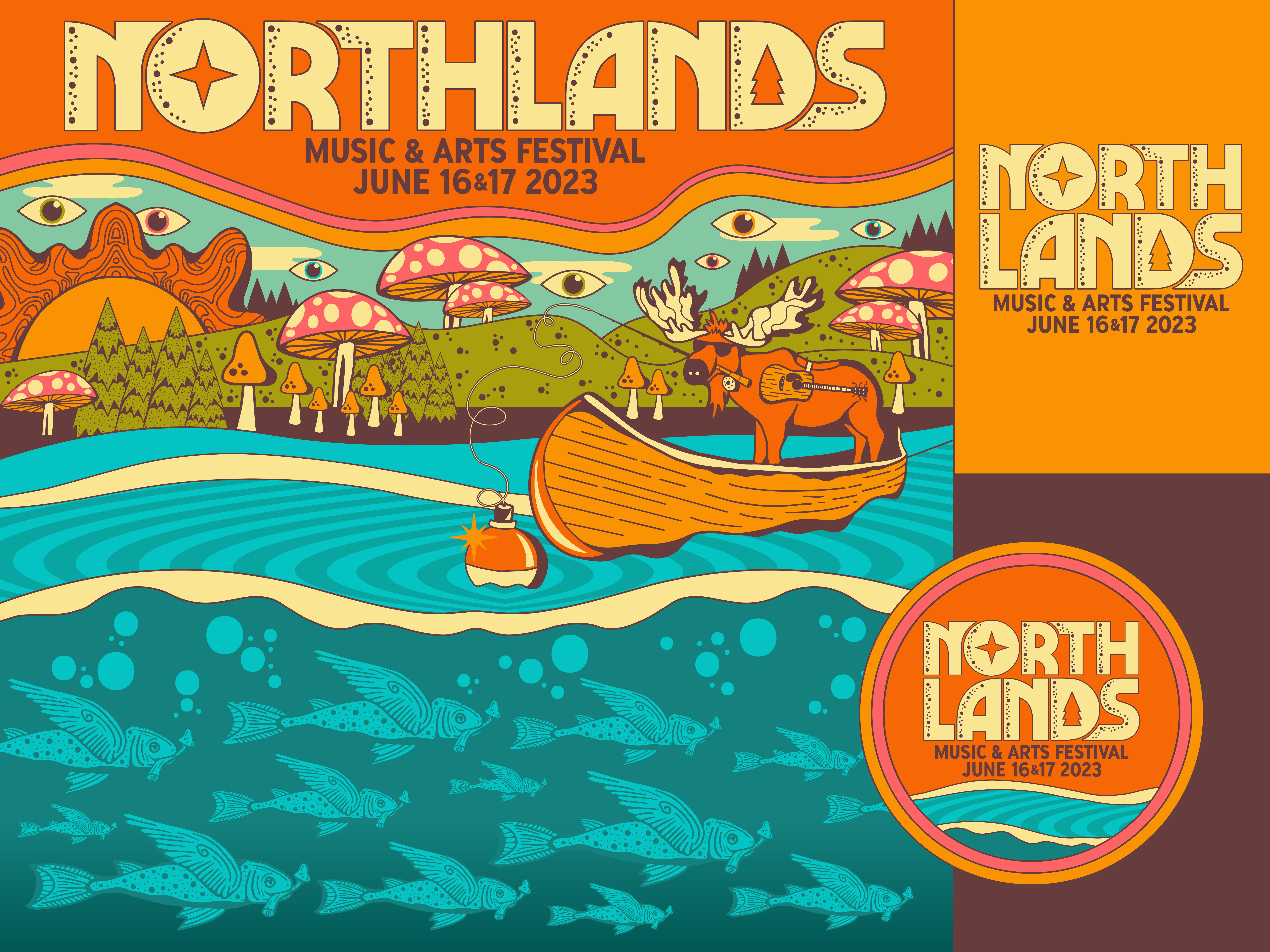 アート・デザイン・音楽 BLANDING Northlands Music Festival Art & Identity by Logan Hall on