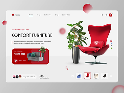 Furnito — Modern Furniture Animation 3d animation design furniture graphic design landing motion graphics trend ui uiux ux web