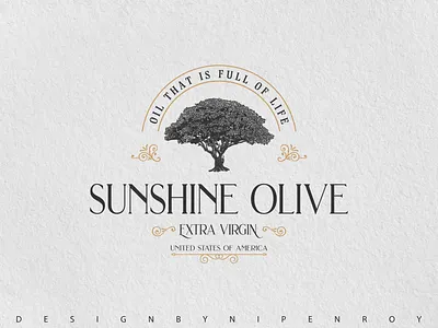 Sunshine Olive Hand Drawn Vintage logo brand brand identity branding branding design clean logo creative logo design graphic design graphicdesign hand drawn logo illustration logo logo logo concept logo design logo designer logo mark logodesign logos logotype vintage logo