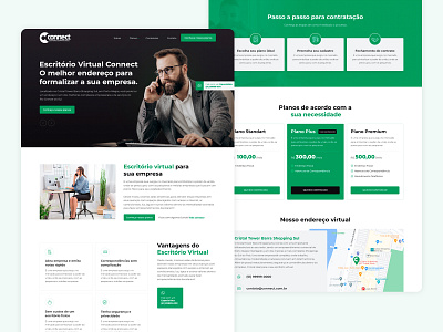 Connect Escritórios Compartilhados design graphic design landing page ui ux web website