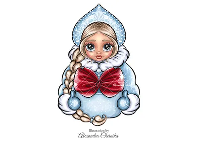Снегурочка baby animals clipart christmas design digital art digital illustration illustration logo merry christmas new year procreate snow maiden снегурочка