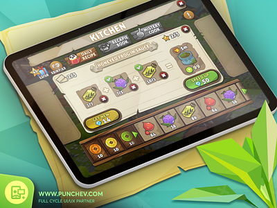 Game UI Design - Tiny Tea design gui interface punchev ui ux