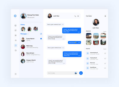 Office Chat for Desktop chat product design ui ux