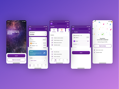 Concept of a banking mobile app app branding design figma mobile app ui ux