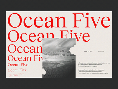 Ocean Five 2022 trends art direction conceptual creative design editorial experimental grid layout mental poster print typo typography ui ui elements uidesign ux web web design