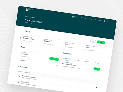 Greenwich Peninsula - Concierge Dashboard dashboard design platform property management ui ux web app web design website