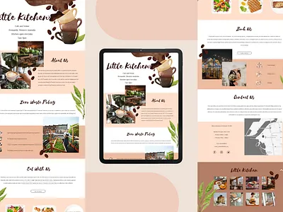 Little Kitchen - Cafe and Venue (Single Scroll Website) app code css design front end html single scroll ui ux website websitedesign