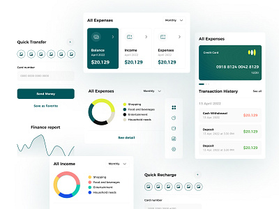 Financial consumption UI kit designs finance mobile product design ui ui kit