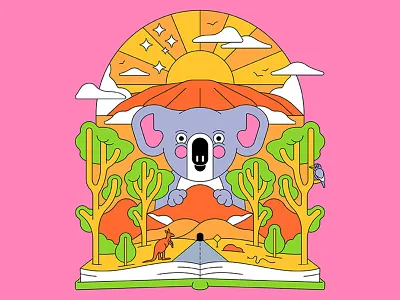 Australia pop up book australia book children illustration koala pop up pop up book road snake uluru
