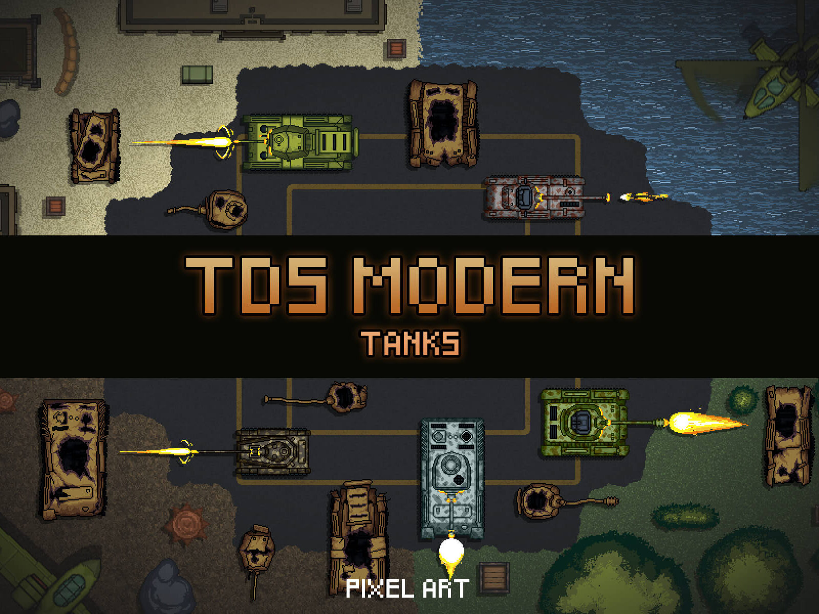 Top Tank Sprites Pixel Art by 2D Game Assets on Dribbble