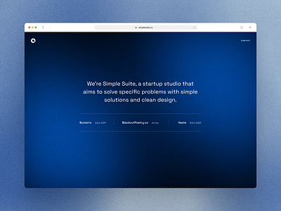 Simple Suite - Startup Studio Website design startup startup studio studio ui web design website