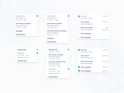 Status checklist crm funnel hiring history lever line onboarding process recruitment saas sales sales funnel stage status step step by step steps timeline ui