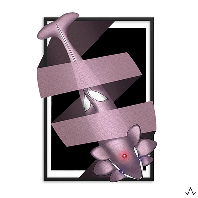 Orcespeon digital painting espeon illustration orca photoshop pink pokemon whale