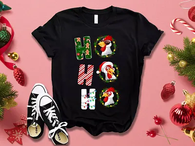 HO HO HO Christmas T-shirt Design christmas christmas tshirt design custom doodle art design fiverr graphic design illustration logo merch by amazon merch by amazon shirts print on demand printful redbubble shirt design shirt vector sunfrog t shirt design t shirt vector teespring vector