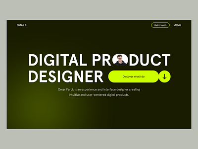 Personal website clean header design hero design minimal personal portfolio product designer ui ux web ui website