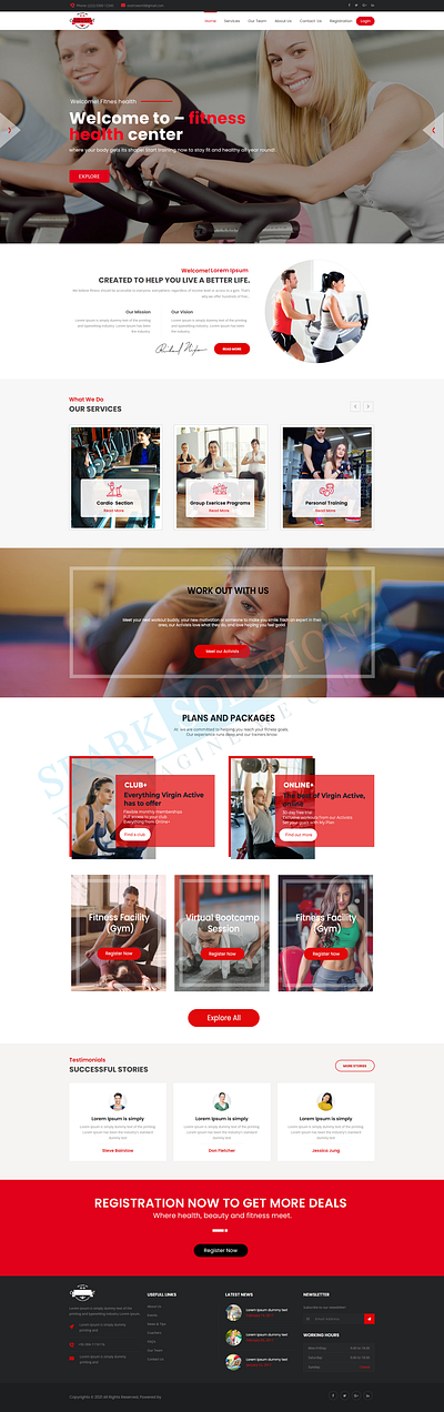 Fitness Website Design app bootsrap branding css design frontend frontend design graphic design html html website landing page professional website psd to html ui ux web app web design website design website design and development website development