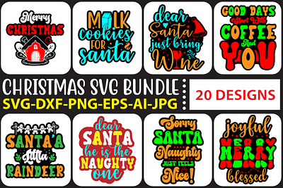 Christmas SVG Bundle Vol.4 christmas cut file