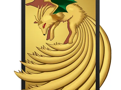 Charitales charizard digital painting ninetales orange photoshop pokemon yellow