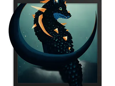 Dracanine canine digital painting dragon fox illustration photoshop