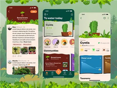 Plant Care Mobile App | UI Challenge #17 app care community design discord flowers garden green leaf mobile nature plant app plant care planting plants product design ui ux water water plant