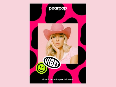 Pearpop Brand Identity animation branding colorful influencers layouts marketing patterns pear pearpop shapes stickers vibrant