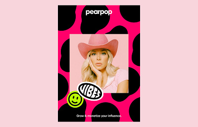 Pearpop Brand Identity animation branding colorful influencers layouts marketing patterns pear pearpop shapes stickers vibrant