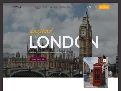 Qatar Airways Travel Information | Landing UI design graphic design land landingpage ui uiux ux