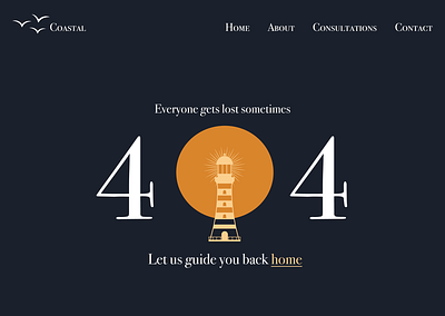 404 Page 404 404 error page design desktop graphic design lighthouse nautical