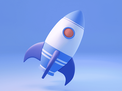 Rocket 3d design graphic design illustration