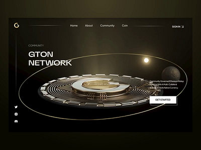 GTON Capital UI Design animation blockchain coin crypto cryptocurrency currency decentralized defi digital assets finance interaction landing page money network token ui ui design ux webdesign website