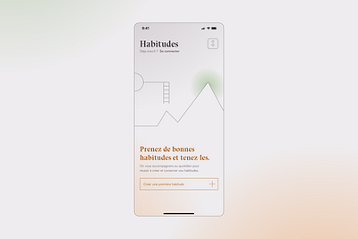 Habitudes - Welcome ! app design ios iphone onboarding product design ui