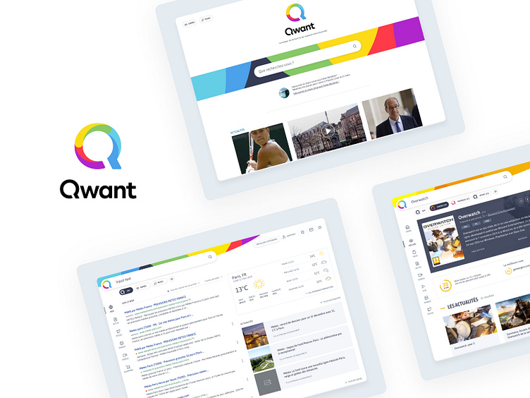 Qwant search engine by geoffrey kazmierczak on dribbble
