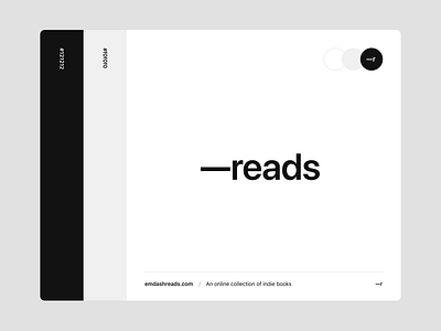 —reads branding v0.0.1 black and white books branding logo minimal read