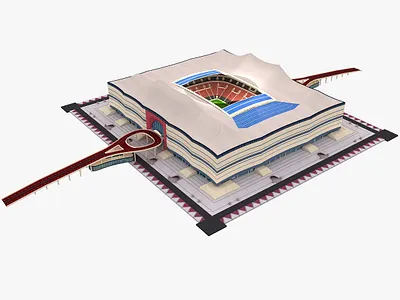 Al Bayt Stadium Qatar 3d Model architecture arena cityscape football lusil qatar 2022 soccerball thumama