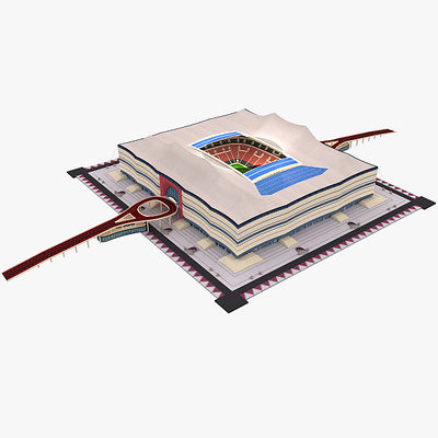 Al Bayt Stadium Qatar 3d Model architecture arena cityscape football lusil qatar 2022 soccerball thumama