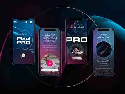 Pixel Pro | Landing page - mobile animation awwwards baby colorful colorful light detail differentarts gradient landing laskosz light minimal seat typography ui