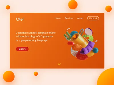 Olef - Website Design 3d branding design graphic design illustration logo modern ui modern website ui ui ux design ux vector web design website design