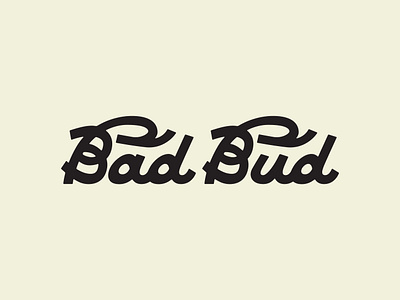 Bad Bud Script branding drawing lettering logo type typography