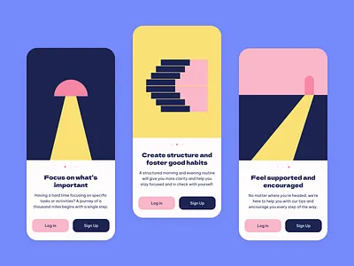 Glo - Focus and Productivity App app behavior bold colorful concept design focus illu illustration ios mobile mobile app onboarding productivity ui ui design ux ux design