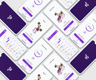 Workout Mobile App app bicep design exercise gymn mobile app product design ui ux workout