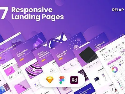 RELAP – Responsive Landing Pages - Figma Resources 3d animation branding business website design elementor pro graphic design logo motion graphics ui